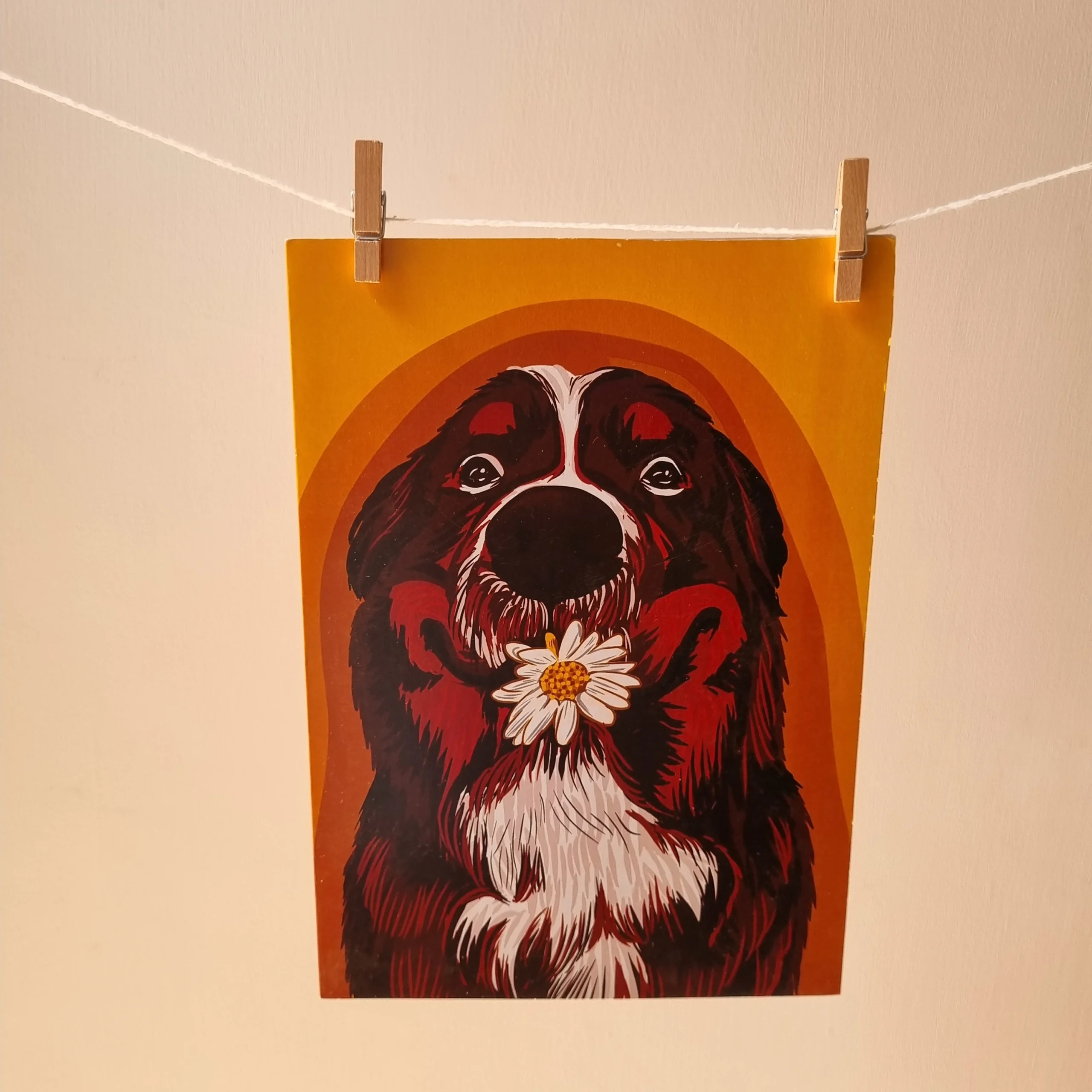 Daisy doggo Greeting Card Daisy doggo Greeting Card - Image 1