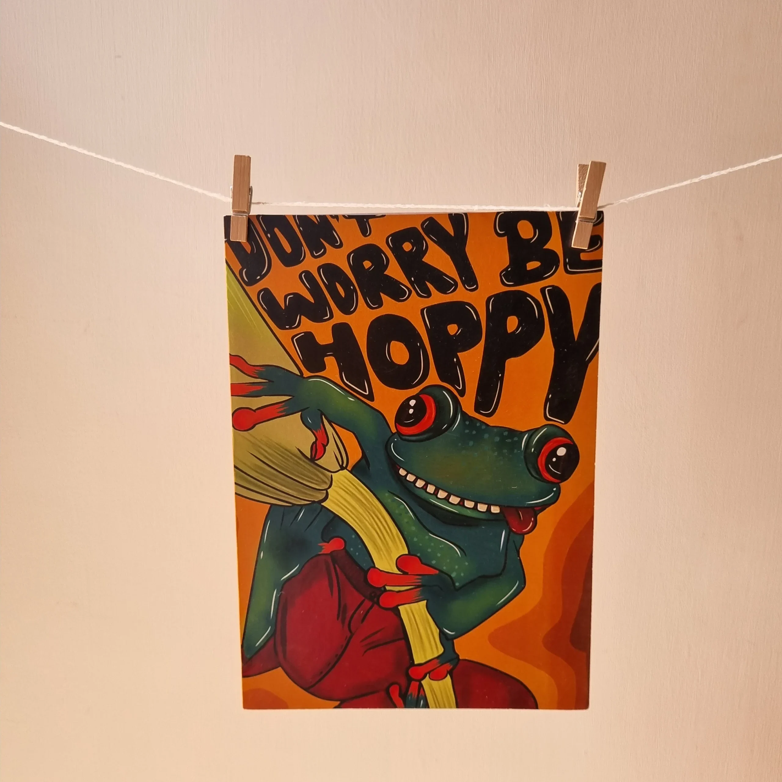 Don’t worry be Hoppy Greeting Card2 Don't worry be Hoppy Greeting Card - Image 1