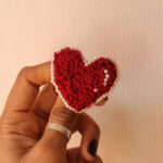 bubble heart brooch