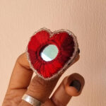 my heart mirror brooch