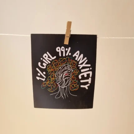 1% girl 99% Anxiety Art Print