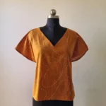 Abstract Kantha embroidered zero waste top - Image 4