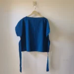 Green Waves on Blue Zero Waste Top - Image 2
