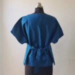 Green Waves on Blue Zero Waste Top - Image 6
