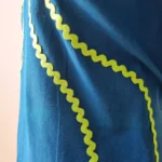 Green Waves on Blue Zero Waste Top - Image 3