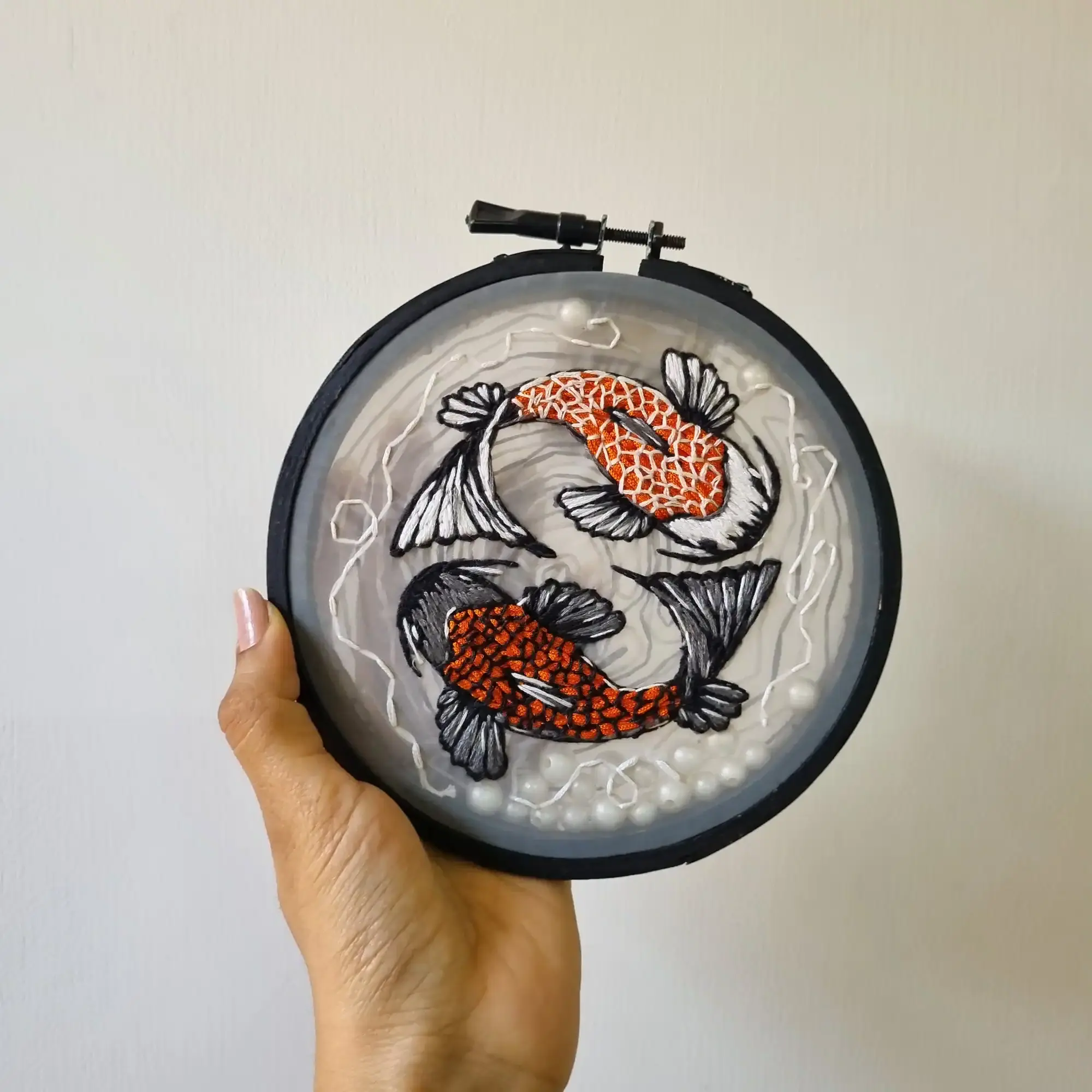 Koi Pond Hoop Art Koi Pond Hoop Art - Make it ADT - Image 1