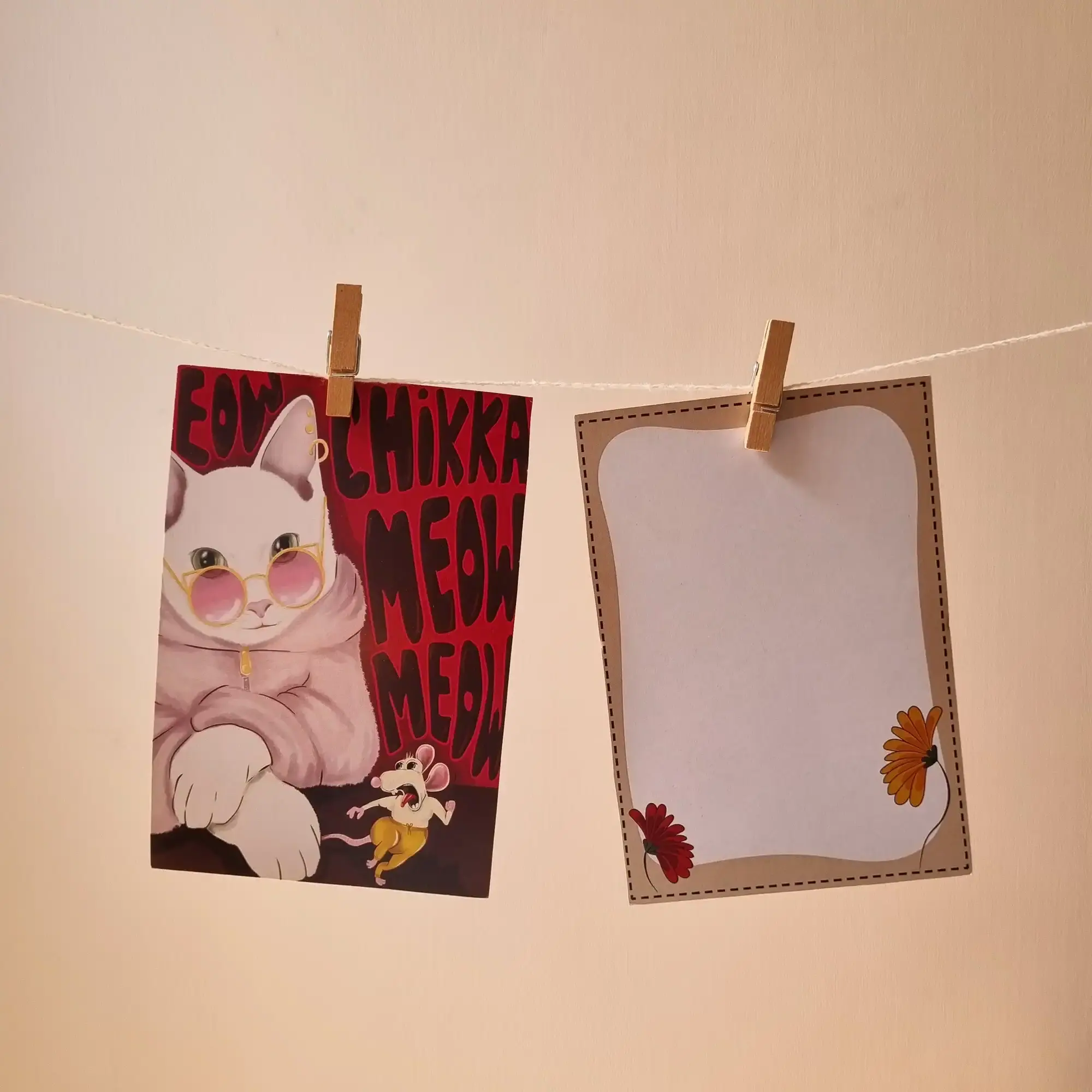 Meow Chikka Meow Meow Notecard Meow Chikka Meow Meow Notecard - Image 1