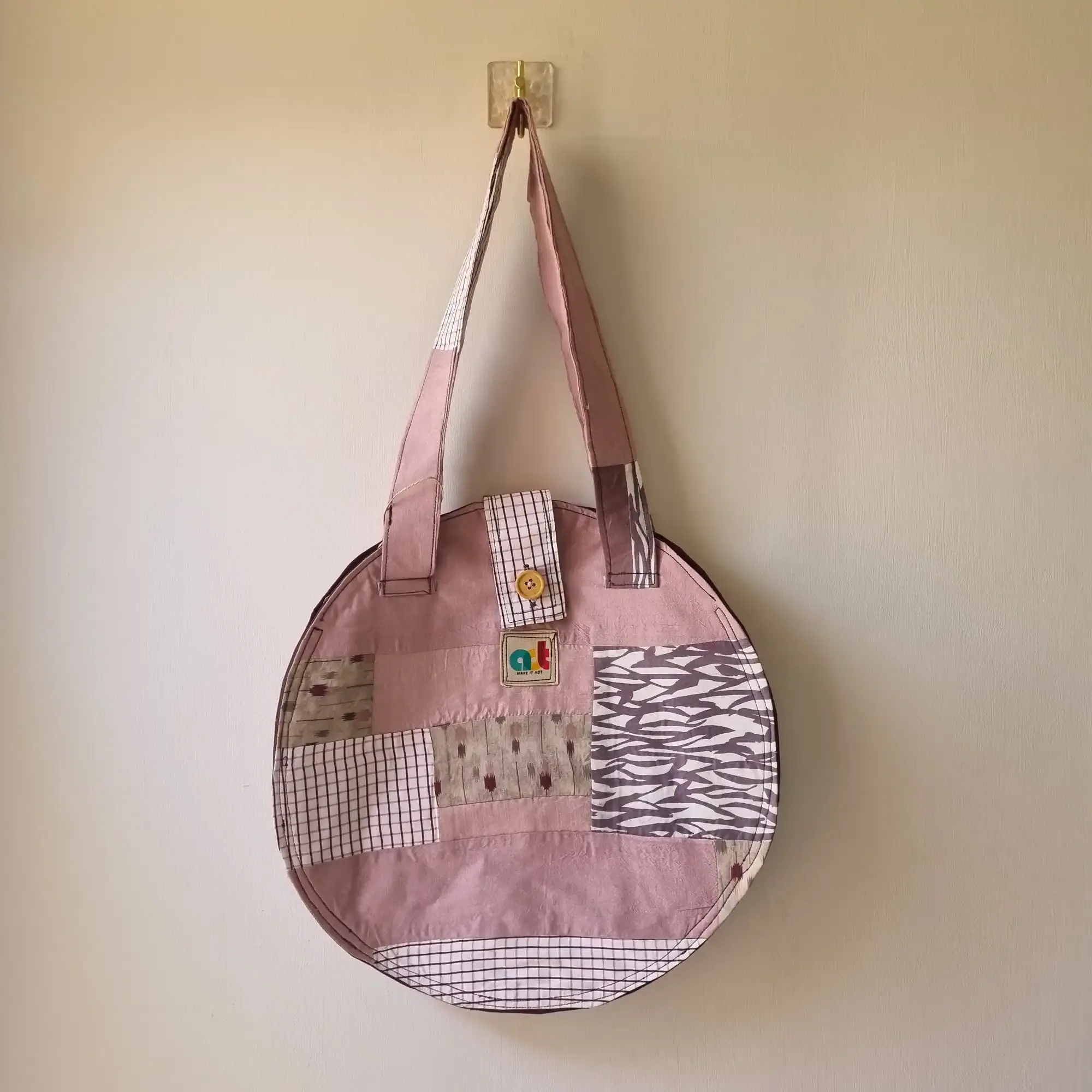 Pink mosaic Tote Bag 2 Pink mosaic Tote Bag - Image 1