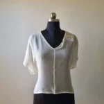White chiffon Zero Waste Top - Image 3