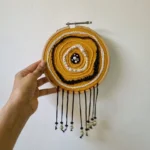 Yellow evil eye Hoop Art - Make it ADT