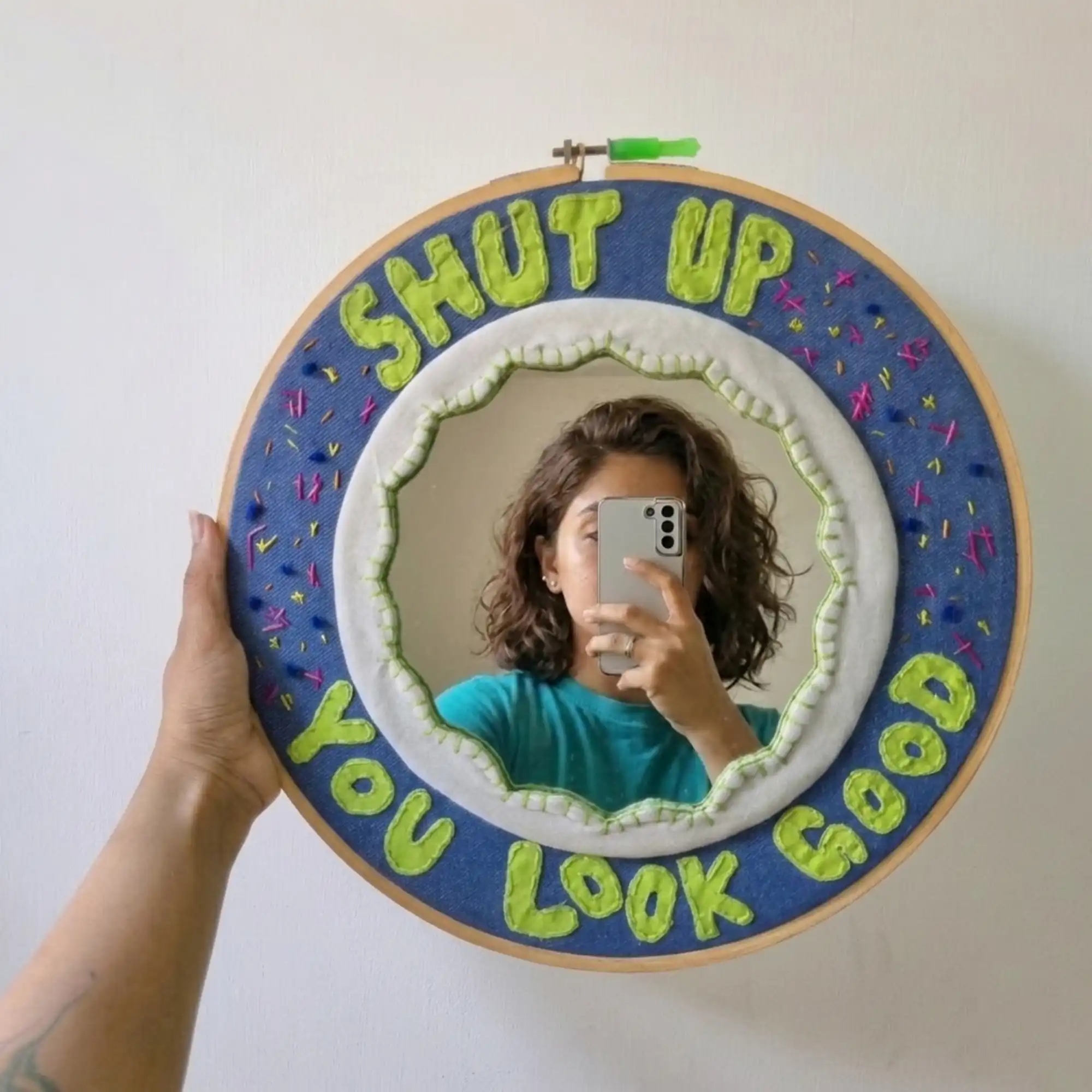 You look good Mirror Hoop You look good Mirror Hoop -Make it ADT - Image 1