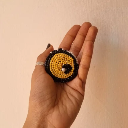 Yellow Evil Eye Brooch